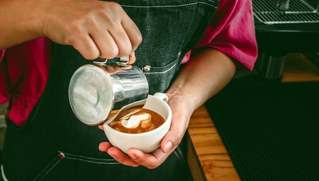 Professional coffee equipment setup